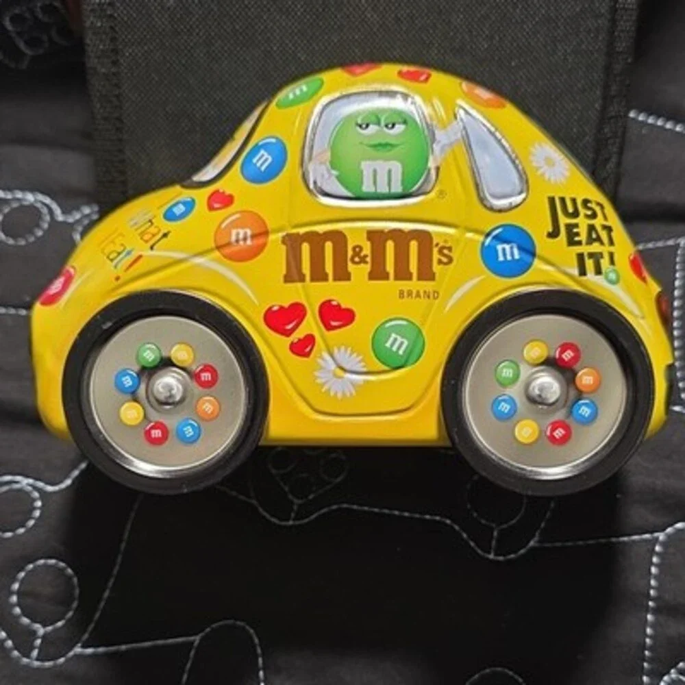 M & M Yellow Volkswagen Tin Car